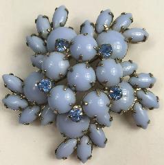 Blue Cabochons Brooch