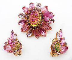 Pastel Cabochons Molded/Cut Brooch