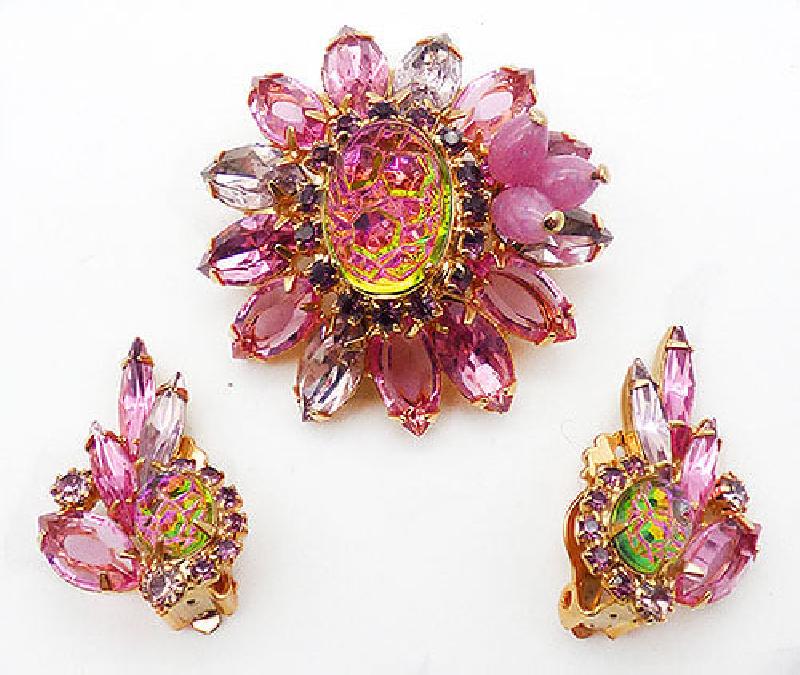 Front view of Pastel Cabochons Molded/Cut Brooch