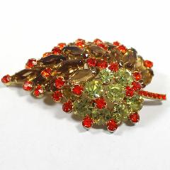 Fall Hexagon Brooch