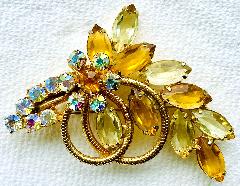 Topaz Navettes Brooch