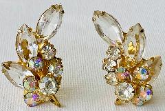 Clear Navettes Earrings Clip