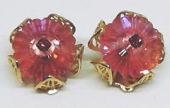 Pink Rivoli/Margarita Earrings Clip