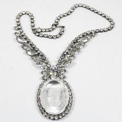 Clear Navettes Molded/Cut Necklace
