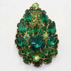 Green Navettes Pin Pendant