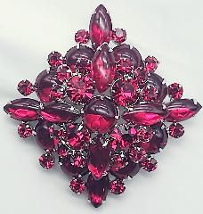 Red Cabochons Brooch
