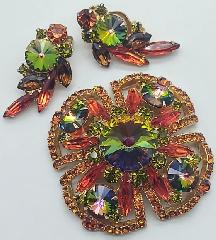 Fall Navettes Rivoli/Margarita Earrings Clip