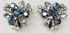 Clear Navettes Earrings Clip