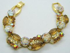 Topaz Scooped Molded/Cut Bracelet 5 Link