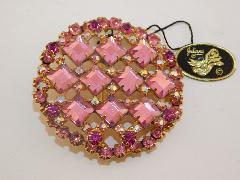 Pink Square Brooch