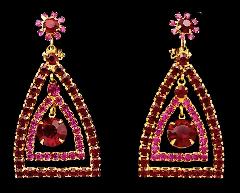 Pink Chatons Only Earrings Clip