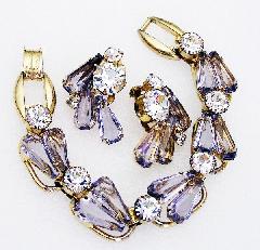 Purple (cardinal) Pentagon Earrings Clip