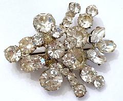 Clear Navettes Brooch