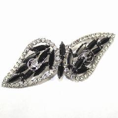 Black (jet) Navettes Brooch