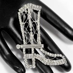Clear Chatons Only Brooch