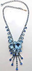 Blue Chatons Only Rivoli/Margarita Necklace