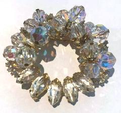 Clear Navettes Brooch