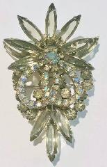 Gray (black Diamond) Navettes Pin Pendant