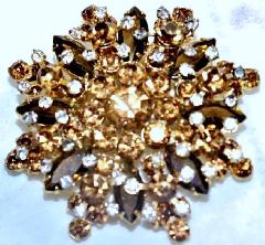 Topaz Navettes Brooch