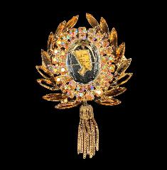 Topaz Navettes Molded/Cut Pin Pendant