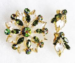 Clear Diamond Rivoli/Margarita Earrings Clip