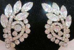 Clear Navettes Earrings Clip