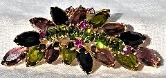 Multiple Colors Navettes Brooch