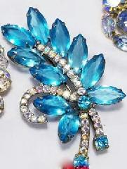 Turquoise Navettes Brooch