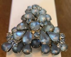 Blue Pear Frosted Brooch