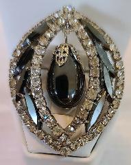 Hematite Navettes Brooch