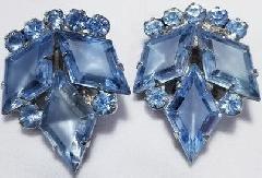 Blue Diamond Frosted Earrings Clip