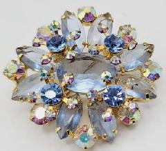 Blue Oval Brooch