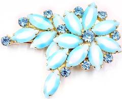 Blue Navettes Multi-Color/Shaded Brooch