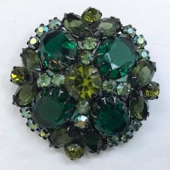 Green Oval Brooch