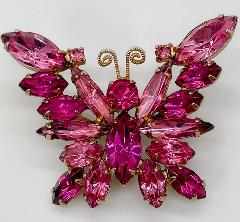 Pink Navettes Brooch