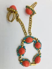 Multiple Colors Cabochons Bracelet Slave
