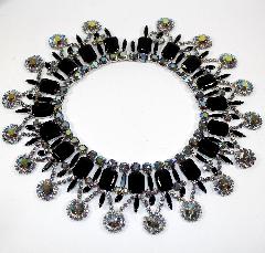 Black (jet) Emerald Cut Necklace