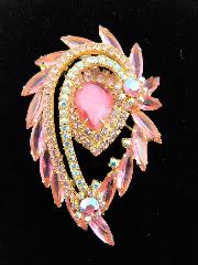 Pink Pear Givre Brooch