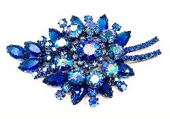 Blue Navettes Brooch