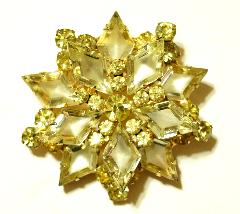 Yellow Diamond Frosted Brooch