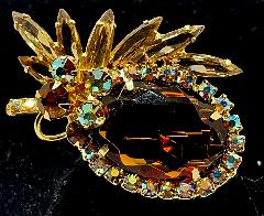 Topaz Oval Brooch