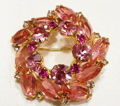 Pink Navettes Brooch