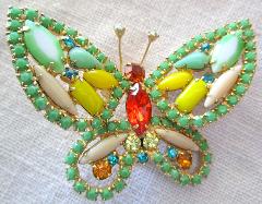 Multiple Colors Baguettes Brooch