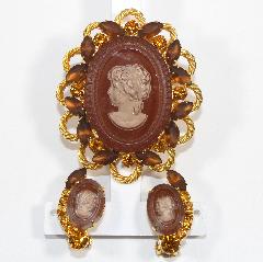 Topaz Navettes Frosted Earrings Clip