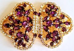 Purple (cardinal) Navettes Belt Buckle