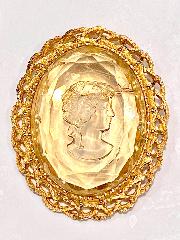 Clear Cabochons Molded/Cut Brooch