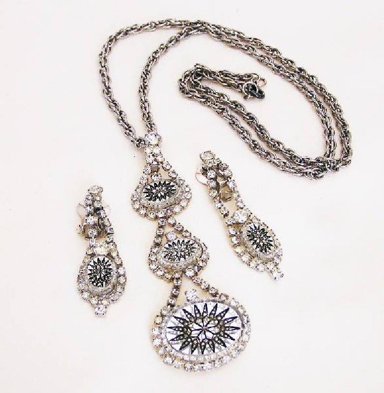Front view of Clear Cabochons Molded/Cut Pendant