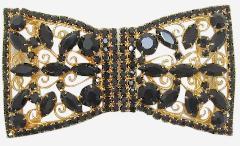 Black (jet) Navettes Belt Buckle