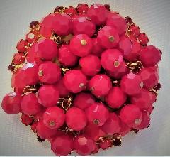 Red Chatons Only Brooch