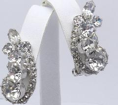 Clear Navettes Earrings Clip